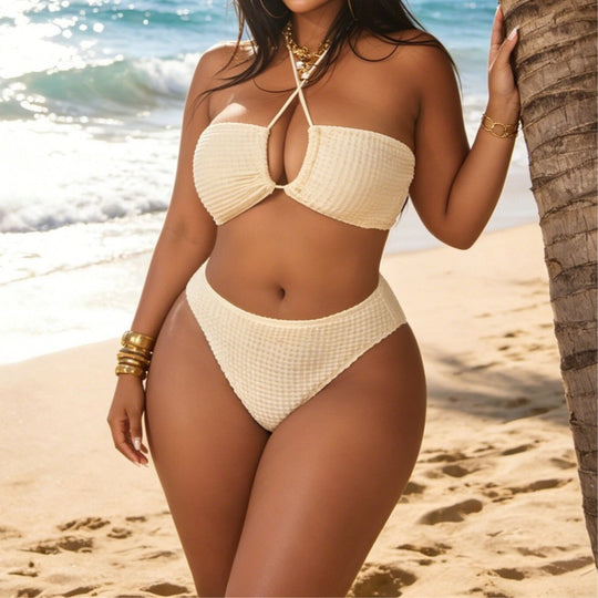 Damen Bandeau-Bikini mit asymmetrischem Rock R&B