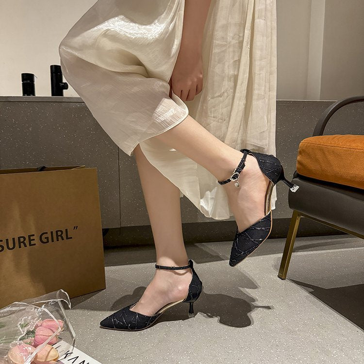 Damen elegante Slingback-Pumps mit filigranem Riemendesign R&B