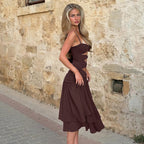 Damen Elegantes Wickelkleid mit raffinierten Drapierungen und verspielten Cut-Outs R&B