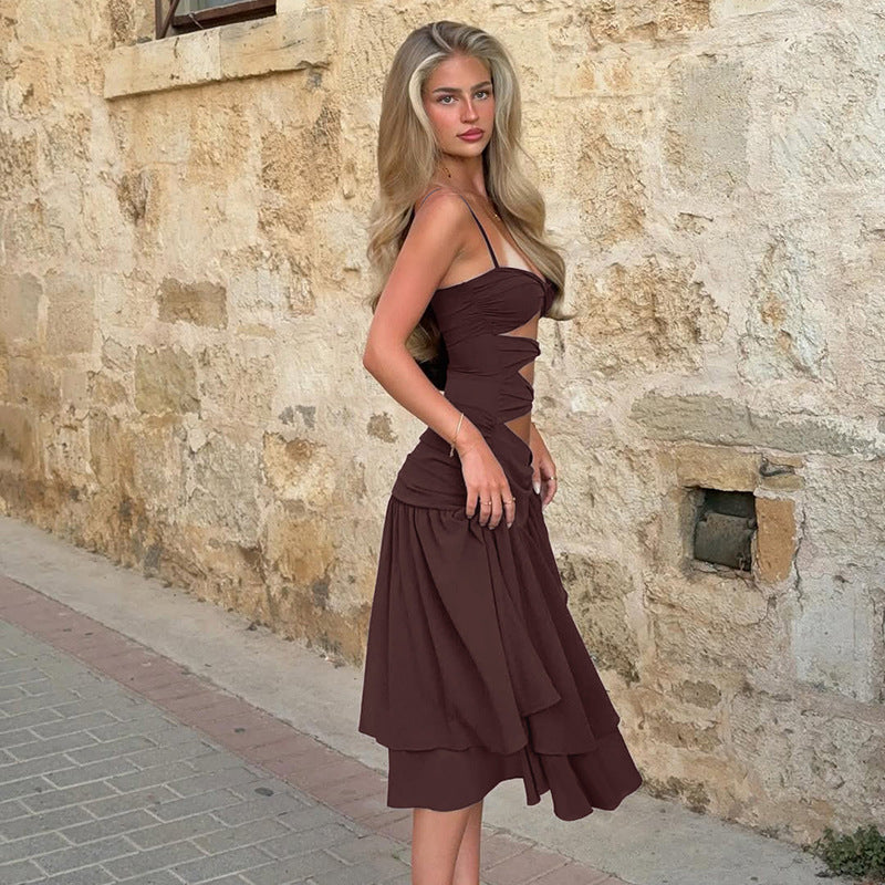 Damen Elegantes Wickelkleid mit raffinierten Drapierungen und verspielten Cut-Outs R&B