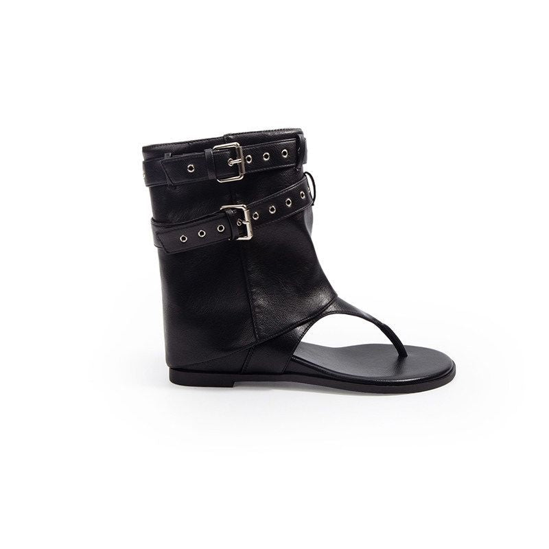 Damen offene Sandalen mit modischen Schnallen R&B
