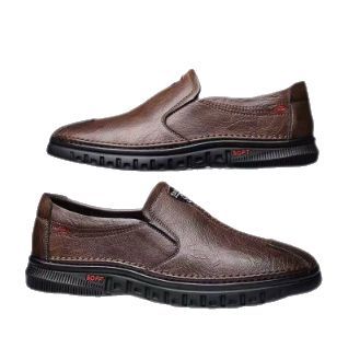 Herren Elegante Leder Slipper mit rutschfester Sohle und weichem Innenfutter