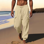 Herren lässige Cargo-Hose mit verstellbarem Bund und praktischen Seitentaschen R&B