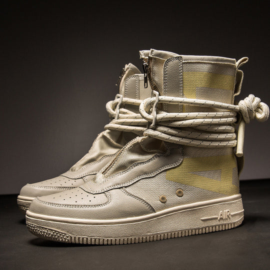 Damen High-Top Sneakers mit innovativem Schnürsystem und atmungsaktiver Netzstruktur R&B
