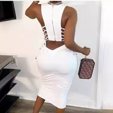 Damen figurbetontes Midikleid mit schmalem Schnitt und Raffungen R&B