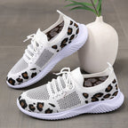 Damen Sneakers mit ergonomischem Mesh-Obermaterial und trendigem Tierprint R&B