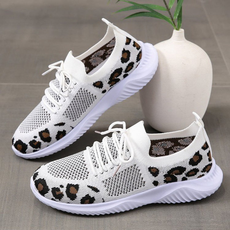 Damen Sneakers mit ergonomischem Mesh-Obermaterial und trendigem Tierprint R&B