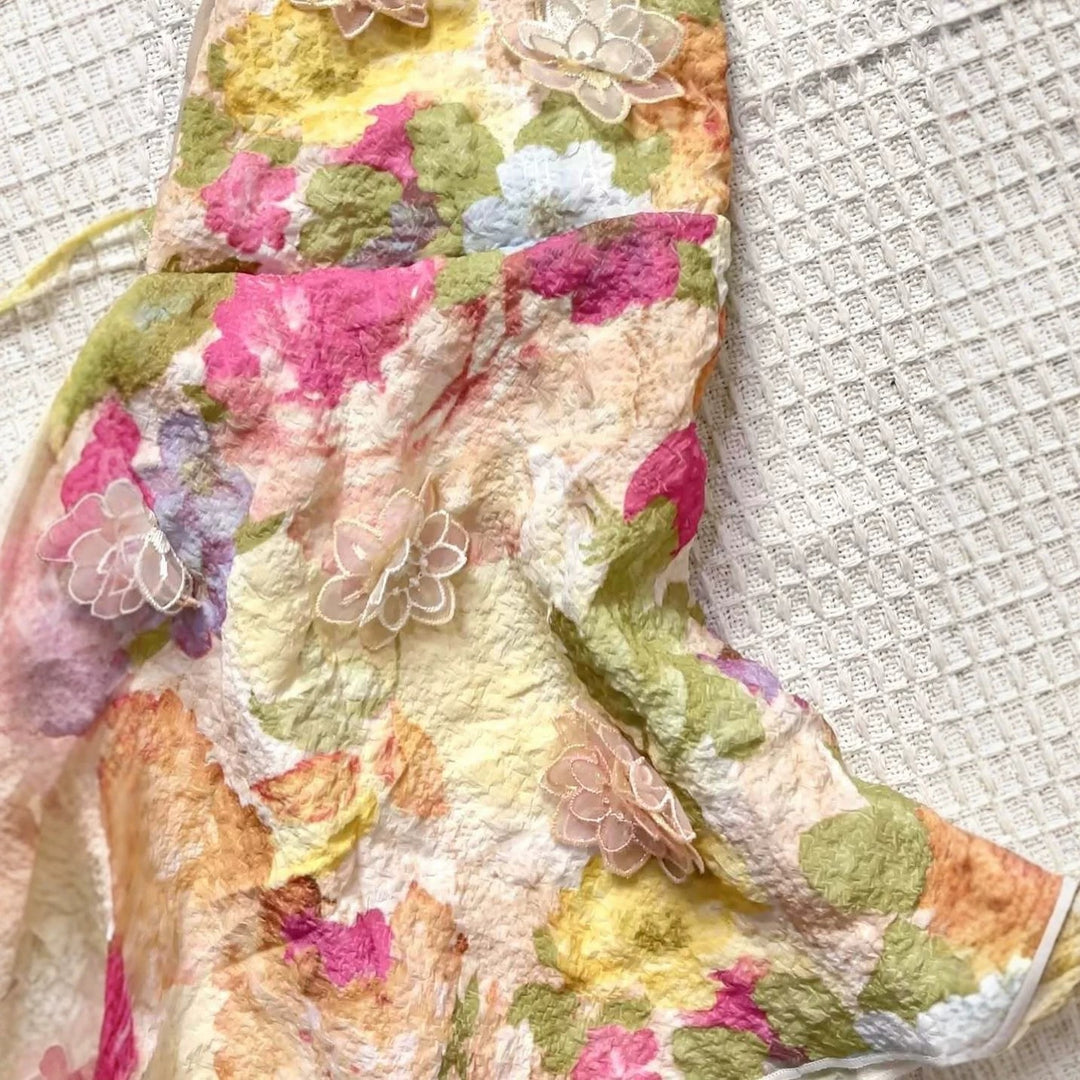 Damen Verspielt bedrucktes Chiffon-Oberteil R&B