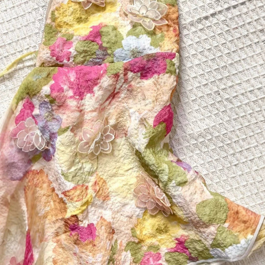 Damen Verspielt bedrucktes Chiffon-Oberteil R&B
