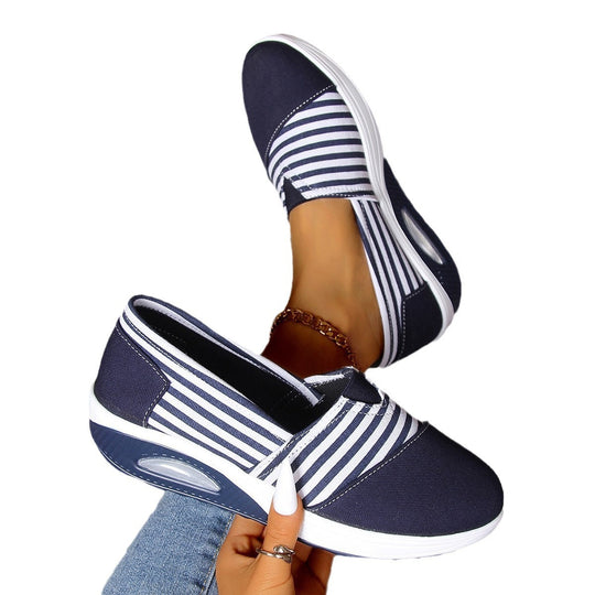 Damen Bequeme Slip-On Sneakers mit atmungsaktiver Obermaterialstruktur R&B