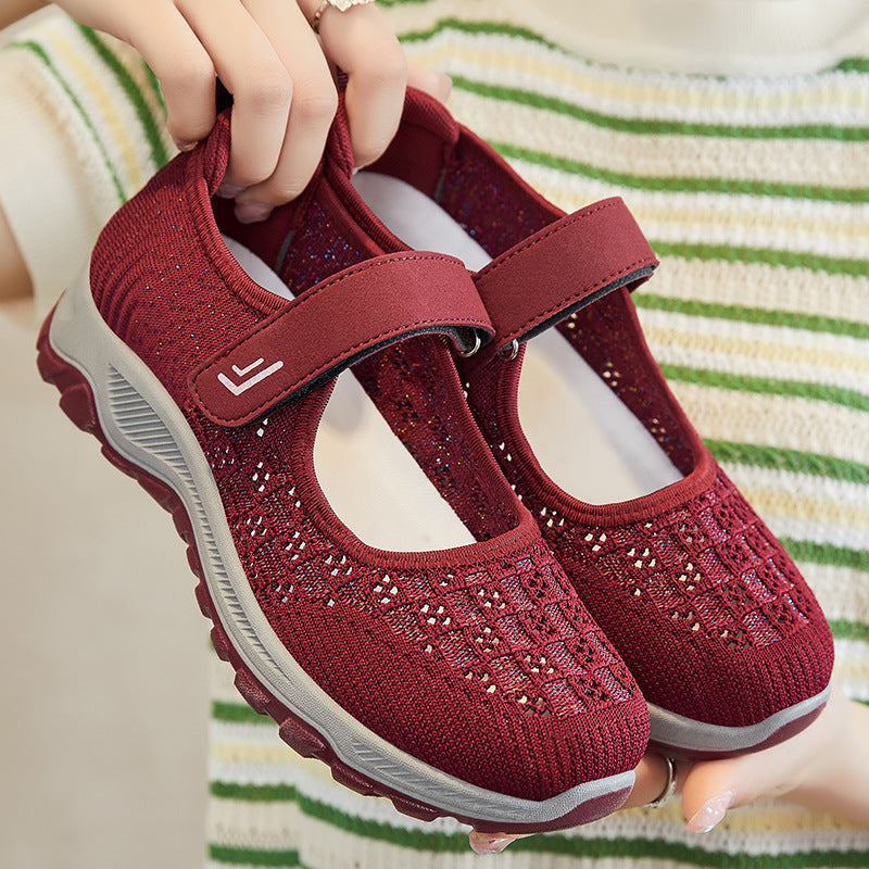 Damen Sportliche Freizeit-Schuhe mit praktischem Klettverschluss