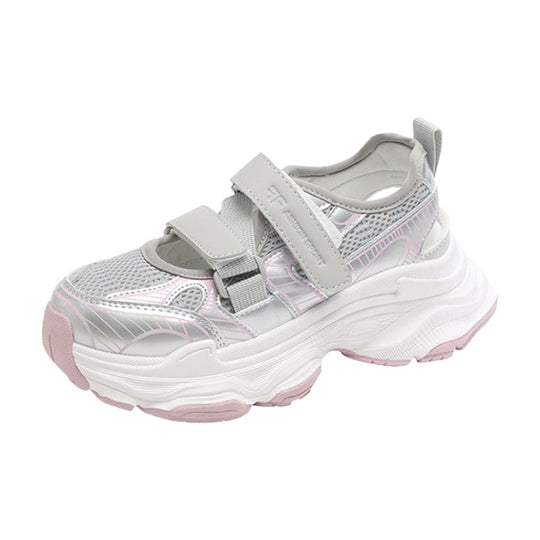 Damen Sportliche Lauf-Sneaker mit praktischen Klettverschlüssen und atmungsaktiver Mesh-Oberfläche R&B