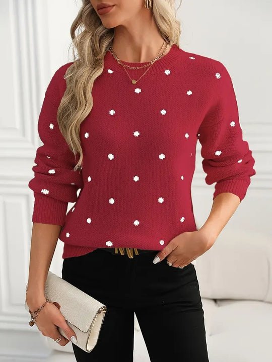 Damen modischer Pullover mit punktuellem Design R&B