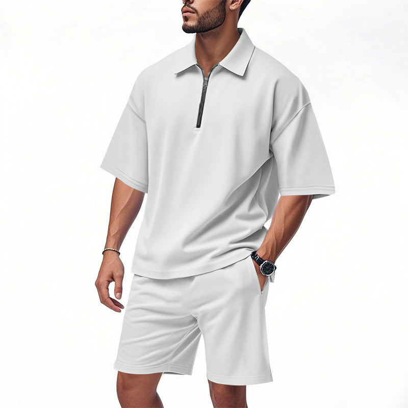 Herren lässiges Sport-Set mit kurzem Oberteil und praktischen Shorts R&B