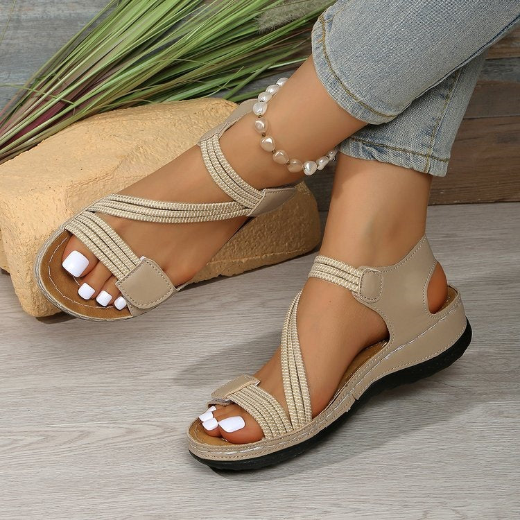 Damen Komfortable und elegante Sandalen mit verstellbarem Riemendesign R&B