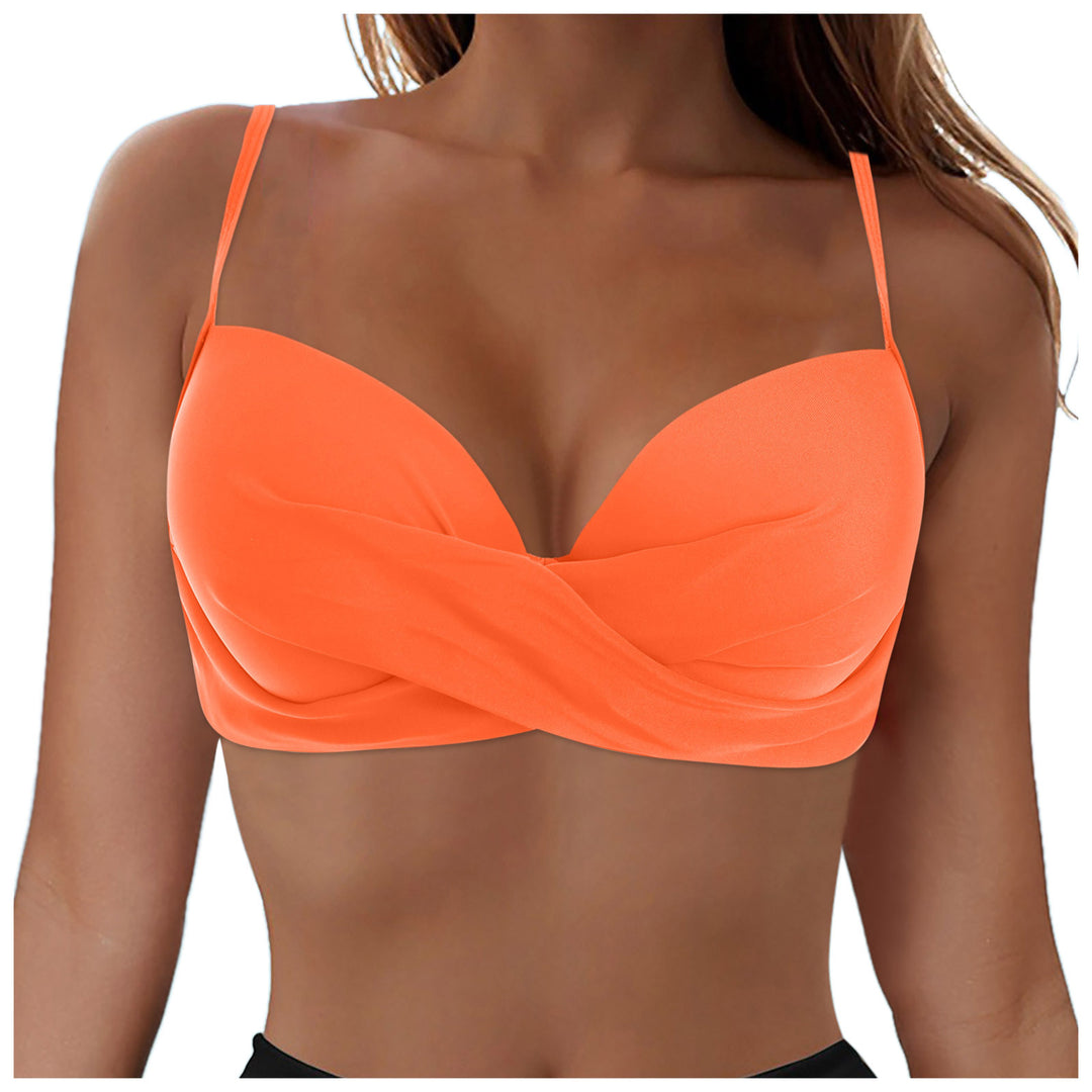 Damen Elegantes Bikinioberteil mit Wickeldesign R&B