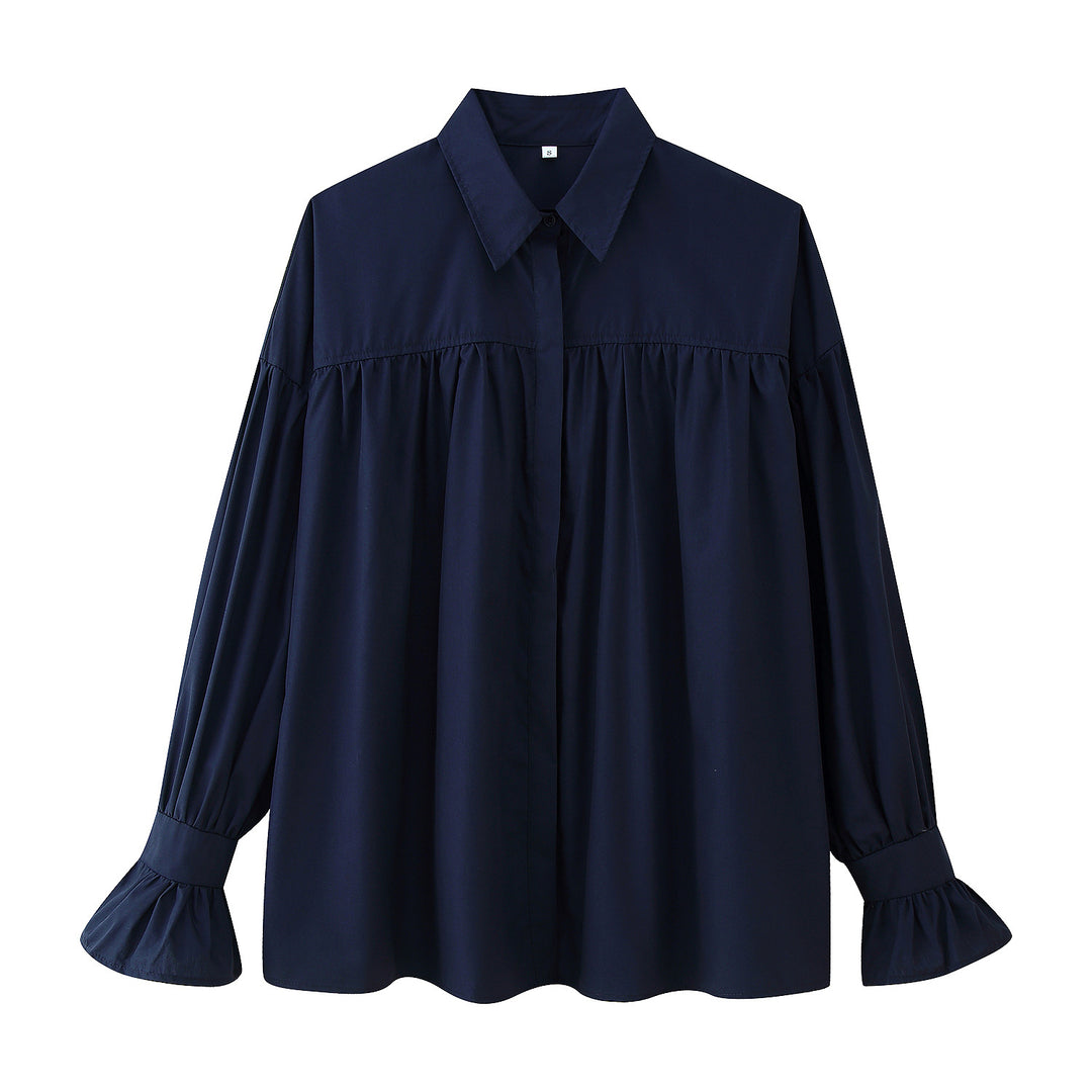 Damen elegante Bluse mit Rüschendetails R&B