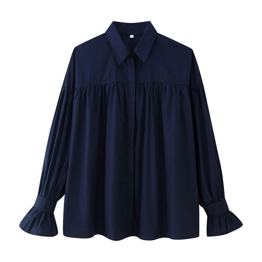 Damen elegante Bluse mit Rüschendetails R&B