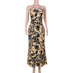 Damen Maxikleid mit floralem Muster und schmalen Spaghettiträgern R&B