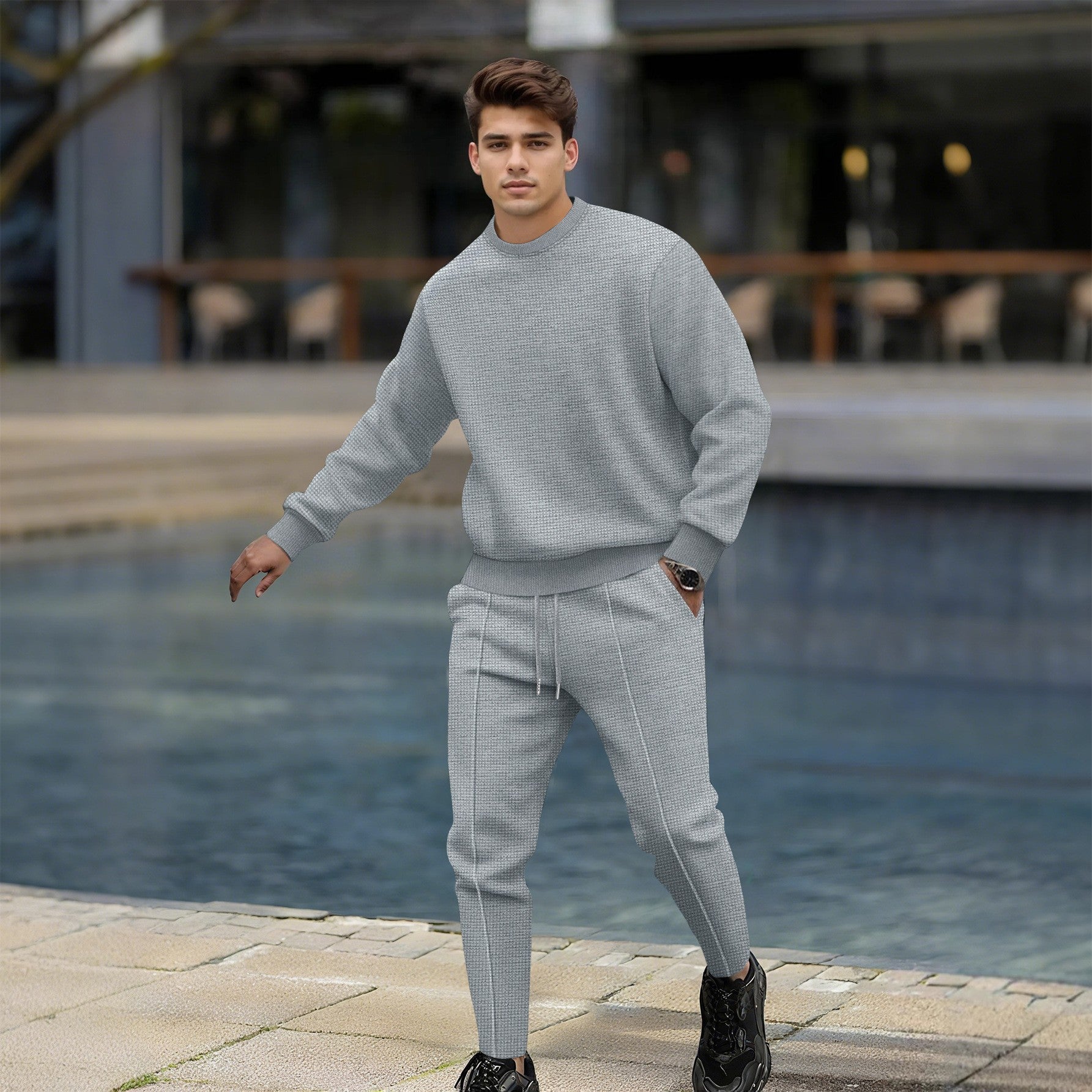Herren Komfortable Sweatpants-Set R&B