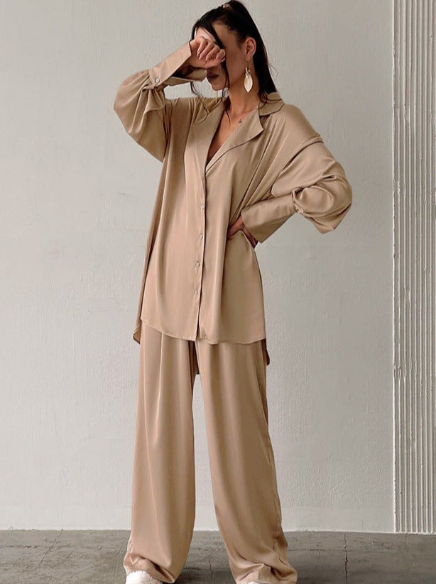 R&B | Damen Loungewear Satz mit Weiter Geschnittener Hose