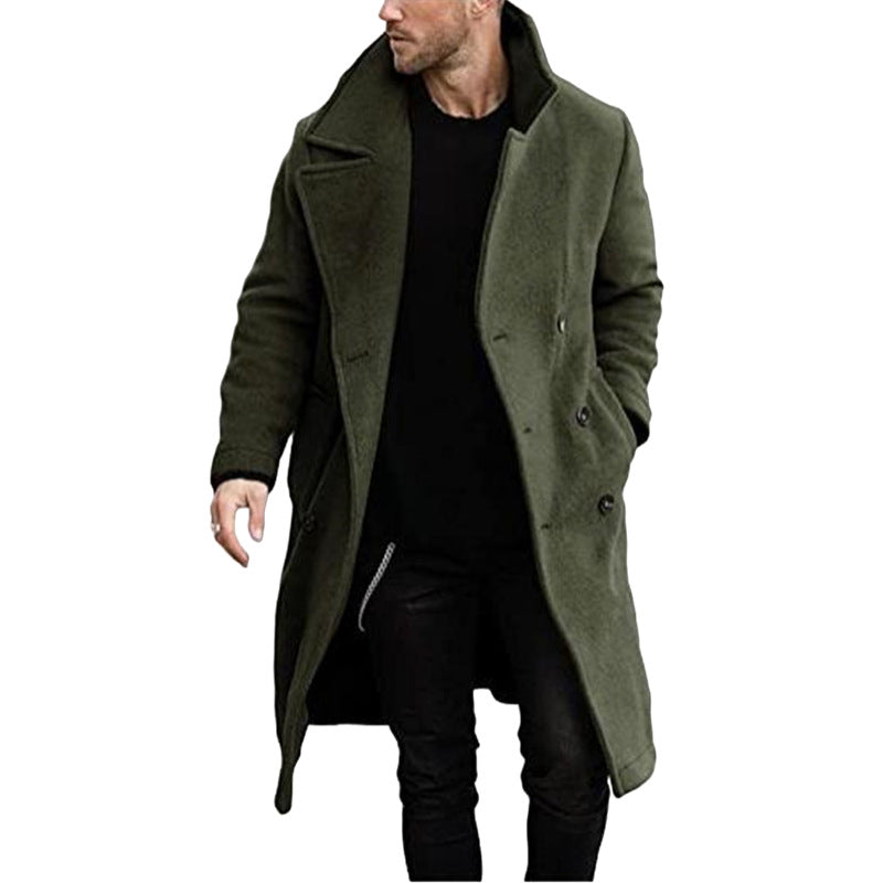 Herren klassischer Wollmantel R&B