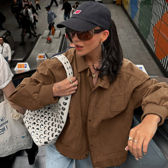 Damen Oversized Schlasjacke mit lässigem Schnitt aus weichem Material R&B