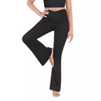 Damen lässige Bootcut-Leggings mit hohem Bund und atmungsaktivem Material R&B