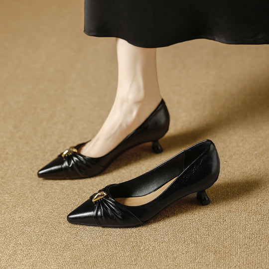 Damen elegante spitze Pumps mit dekorativer Schleife R&B