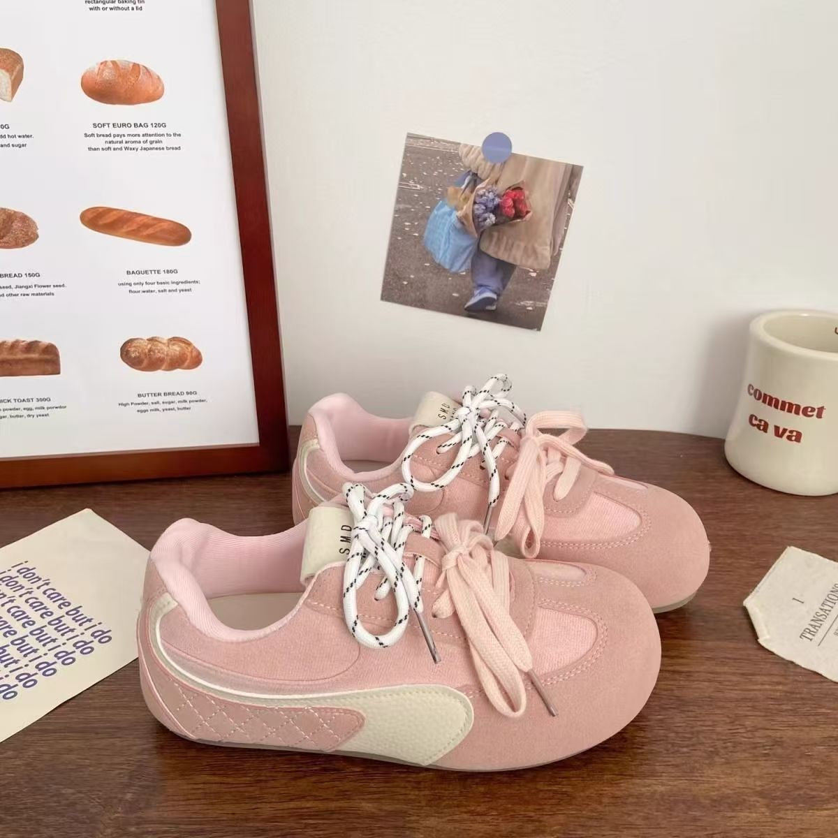 Damen Moderne Sneaker aus hochwertigem Wildleder und atmungsaktivem Obermaterial