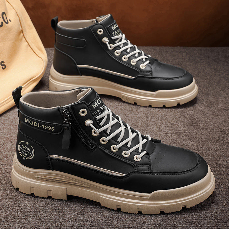 Damen modische High-Top Boots mit praktischer Reißverschlussöffnung und strapazierfähigem Obermaterial