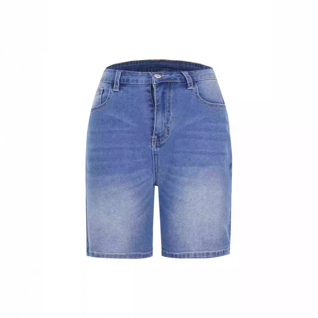 Damen Denim-Shorts mit lässigem Schnitt und lässigen Details R&B