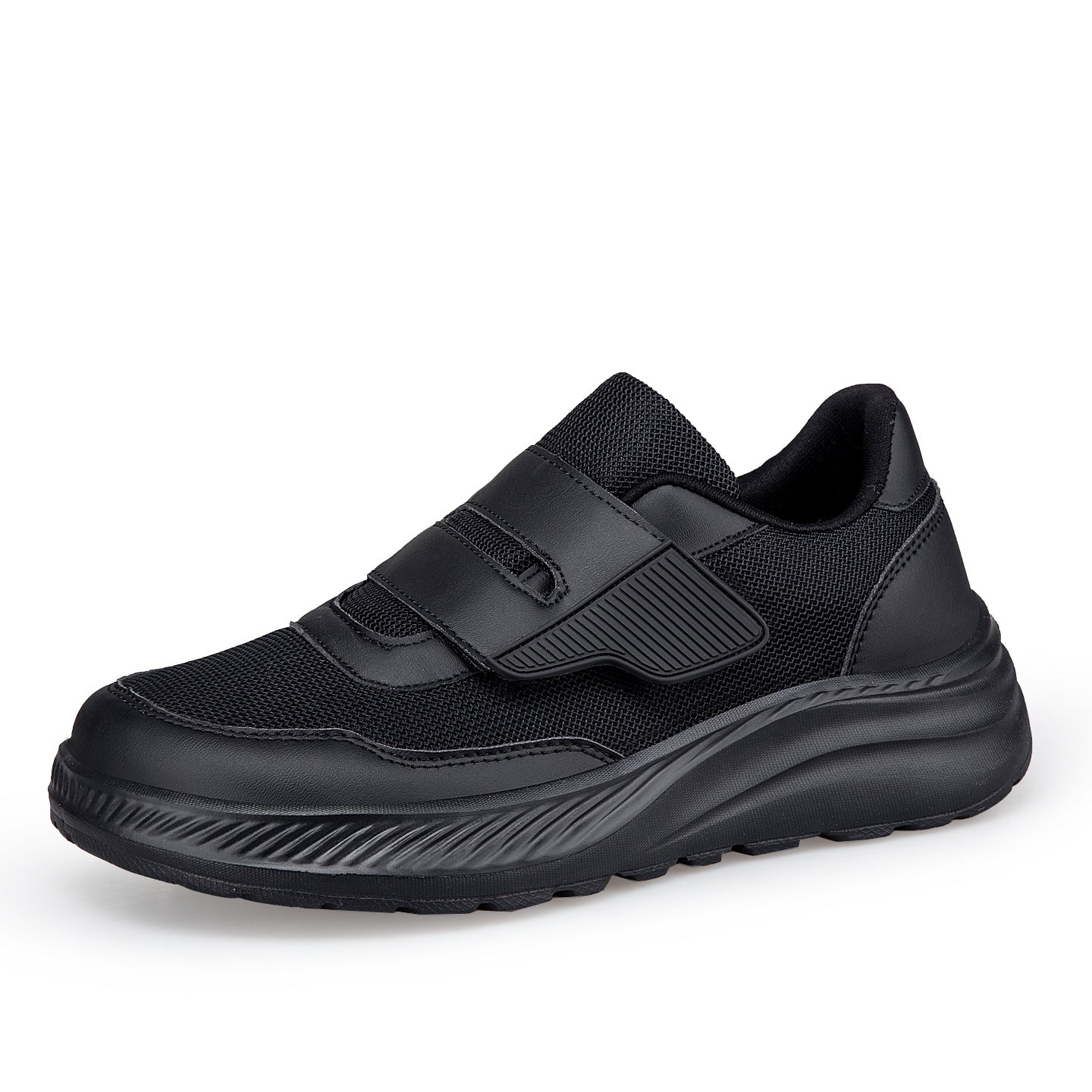 Damen komfortable Slip-On Sneakers mit elastischem Klettverschluss R&B