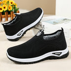 Damen Bequeme Slip-On Freizeitschuhe mit atmungsaktivem Strickdesign R&B