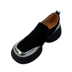 Damen modische Chunky Sneakers mit elastischem Obermaterial und markanter Sohle R&B