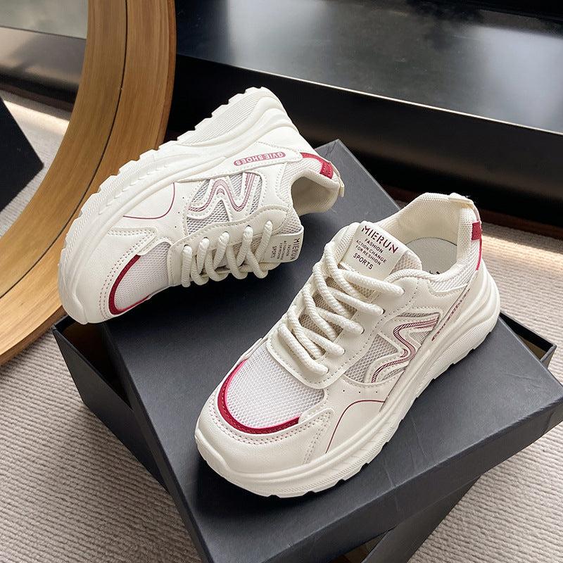 Damen sportliche Sneakers mit atmungsaktiver Mesh-Oberfläche und dämpfender Sohle R&B
