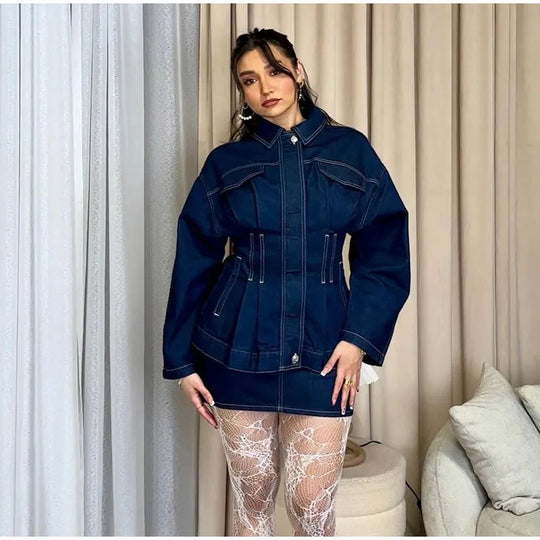 Damen modische Denim-Jacke R&B