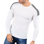 Herren körperbetontes Langarmshirt mit strukturiertem Design R&B