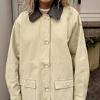 Damen Urbaner Utility-Mantel mit kontrastierendem Kragen und praktischen Taschen R&B