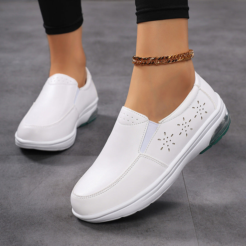 Damen Slip-On Freizeitschuhe mit atmungsaktiver Obermaterialstruktur und dämpfender Sohle