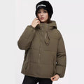 Damen wasserabweisende Winterjacke mit verstellbarer Kapuze und praktischen Taschen