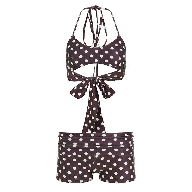Damen Bikiniset mit verspieltem Punktedesign und eleganten Bindeträgern R&B