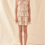 Damen schwingender Minirock mit floralen Rüschendetails R&B