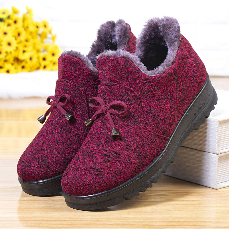 Damen Warme und modische Hausschuhe mit floralem Design R&B