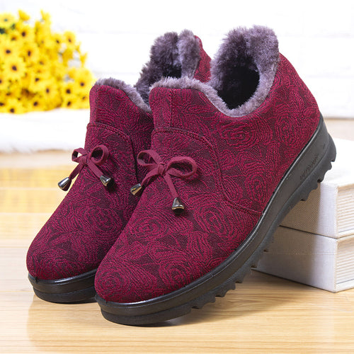Damen Warme und modische Hausschuhe mit floralem Design R&B