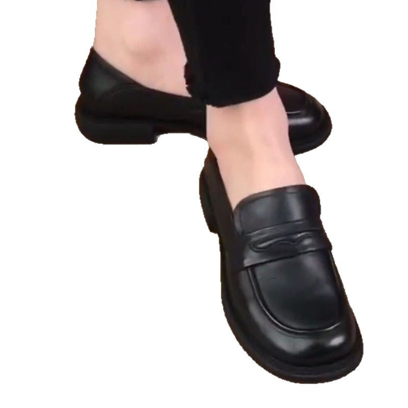 Damen elegante Mokassins mit modischem Schnitt und bequemem Absatz