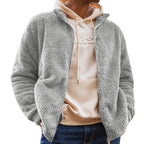 Herren Fleecejacke mit hohem Kragen und praktischen Taschen