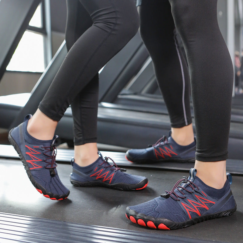 Damen Barfuß-Sportschuhe mit rutschfester Sohle und elastischem Schnellschnürsystem R&B
