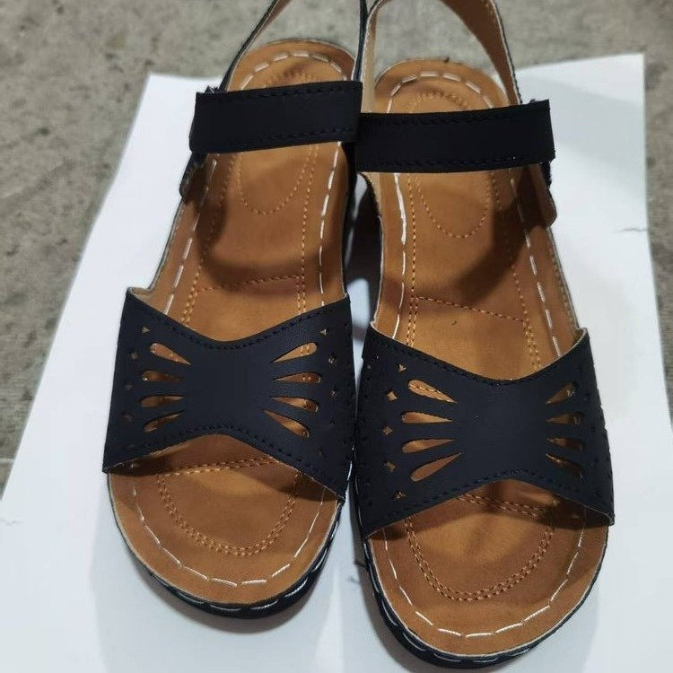 Damen komfortable Sandalen mit atmungsaktiver Oberflächenstruktur R&B