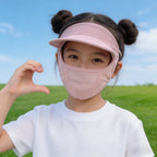 Unisex nan Kinder-Sonnenvisier mit integrierter atmungsaktiver Gesichtsmaske, verstellbarem Nackengurt und perforierter Kinnpartie  R&B